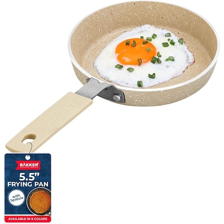 Bakken- Swiss 2-Piece Mini Pan Set, 5.5 in. Non-Stick Egg Pan with Kitchen Spatula, Heat-Resistant Up To 400 DegF BKCWMIN77