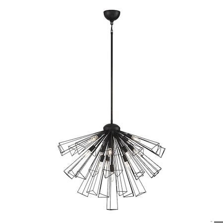 Eurofase Dendelio Comtemporary Incadescent Indoor Chandelier, 13-Light, Geometric, Dimmable, Black 43863-013