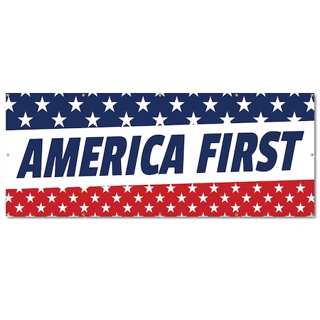 Signmission America First, 48 Inch, Banner B-120-30340