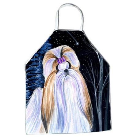 Carolines Treasures Starry Night Shih Tzu Apron - 27 x 31 in. SS8381APRON