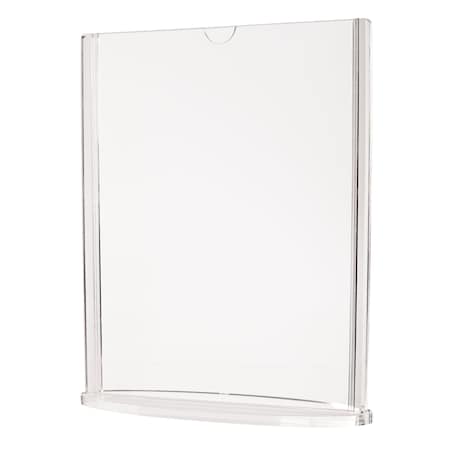Deflecto Double-Sided Sign Holder w/Oval Base, 5x7 04431