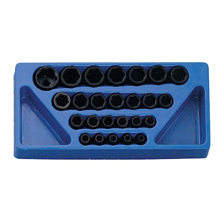 Genius Tools 25PC 1/2in Dr. Metric Impact Socket Set IS-425M