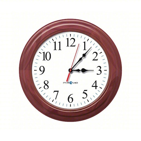 Zoro Select Analog Clock, Round Wood Frame, 16-1/2" S9A6AUGBBC