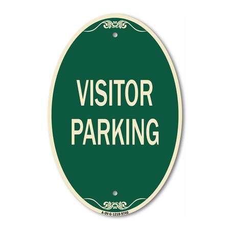 Signmission Visitor Parking, 12 Inch X 18 Inch Designer, Heavy Gauge Aluminum A-OV-G-1218-9740
