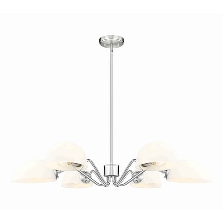 Z-Lite Breton Brushed Nickel 6 Light Chandelier 3048-6BN