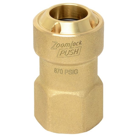 Parker Strt, Brass, Push-Fit 3/8 in, UNF 5/8 in PZKP-F6-HNBR  3/8" SAE