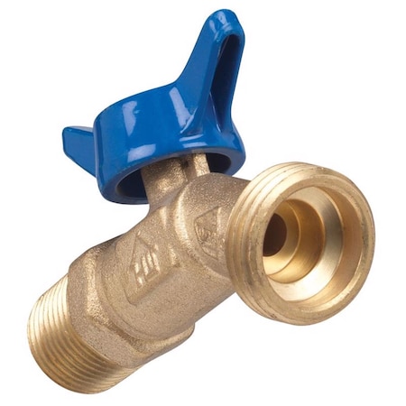B & K Homewerks 1/2 in. MIP X 3/4 in. MHT Brass No-Kink Hose Bibb VHNQTRC3