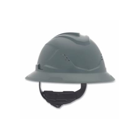 V-Gard C1 Hard Hat, Fas-Trac III 4 Point Ratchet, Vented, Gray 454-10215836