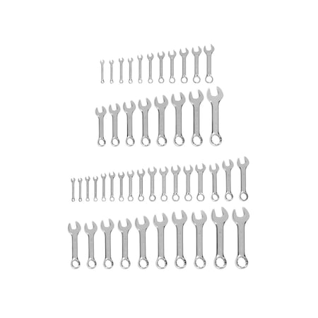 Tekton Stubby Combination Wrench Set, 46-Piece (1/4 - 1-1/4 in., 6 - 32 mm) WCB90415