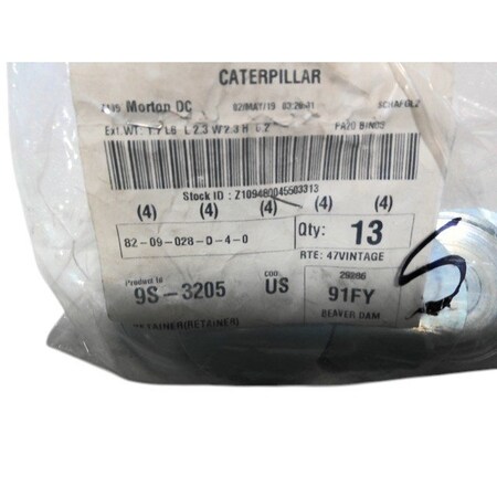 Caterpillar RETAINER, CATERPILLAR OEM 9S3205 9S3205