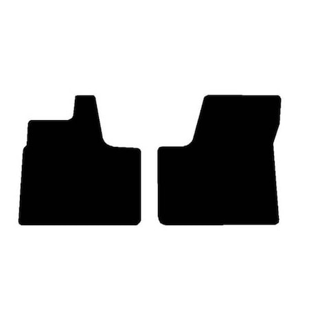Replacement For Peterbilt 587 Year 2012 Black Rubber 2 Pc Front Floor Mats