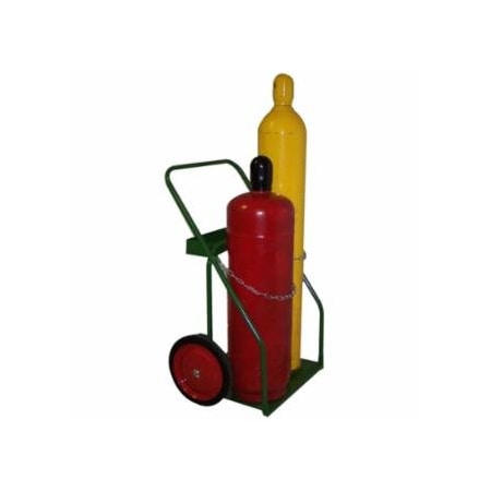 Saf-T-Cart 800 Series Cart, 2 Cylinders, 9-1/2 in and 12-1/2 in dia Cylinders, 14 in Semi-Pneumatic Wheels 339-870-14