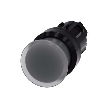 Siemens Illuminated mushroom pushbutton, 22 mm, round, plastic, clear, 30 3SU1001-1AD70-0AA0-ZY15