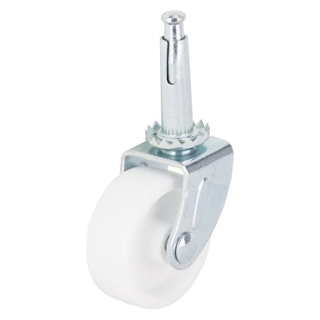 Prosource Swivel Caster, 1-5/8 in Dia Wheel, 1-5/8 in W Wheel, White, 50 lb JC-B15-PS