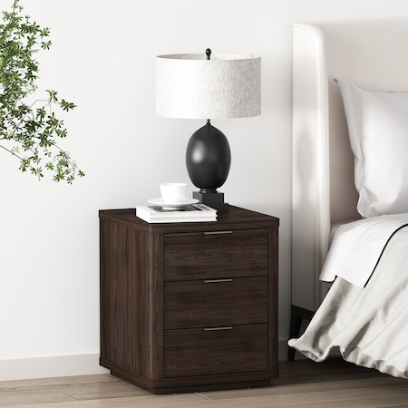 Manhattan Comfort Evelyn Nightstand in Brown NS013-BR