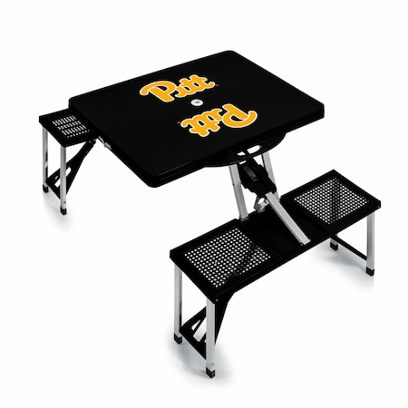 Picnic Time Family Of Brands Pittsburgh Panthers - Picnic Table Portable Folding Table, Black 811-00-175-504-0