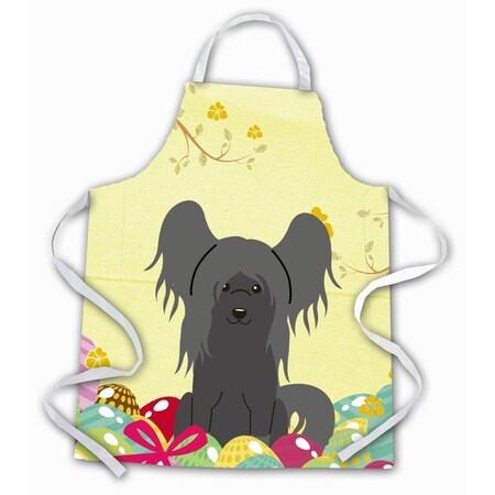 Carolines Treasures Easter Eggs Chinese Crested Black Apron BB6112APRON