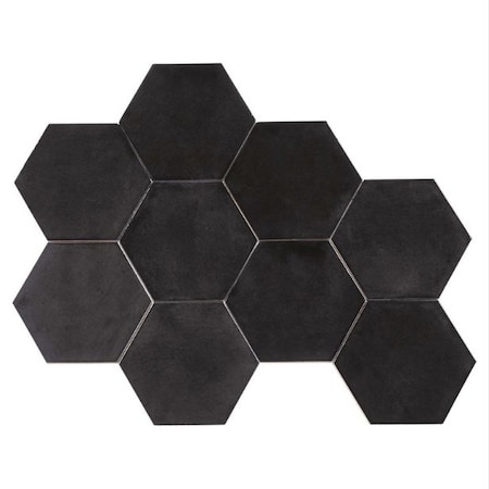 Andova Tiles SAMPLE-Jenae 4-in. x 5-in. Zellige Hexagon Glossy Ceramic Wall Tile SAM-ANDJEN1342