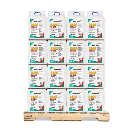 Supremeplus Recycled White Sweatshirt Cleaning Rags, 800 lbs. Pallet, 160 x 5 lbs. Bags, 160PK SP-9480