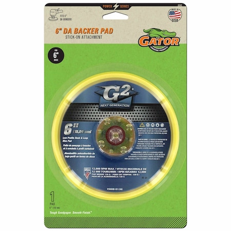 Gator Finishing 6-inch Stick-On Sanding Backer Pad 5247