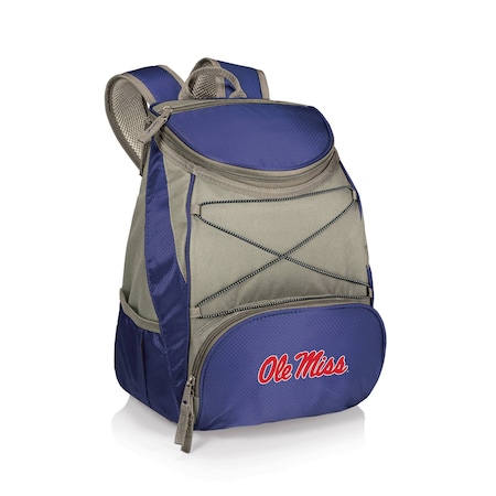 Picnic Time Family Of Brands NCAA Ole Miss Rebels PTX Backpack CoolerNavy Blue with Gray Accents 633-00-138-374-0