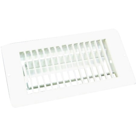 Us Hardware Floor Register, 4 in W Duct Opening, 8 in H Duct Opening, 1-5/16 in L, Steel V-056IWB
