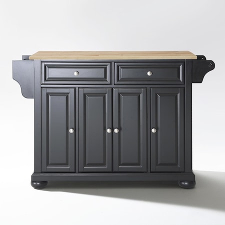 Crosley Alexandria Wood Top Full Size Kitchen Island/Cart KF30001ABK