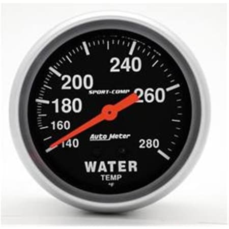 Auto Meter 3431 SportComp Water Temperature 140280 Degrees F A48-3431