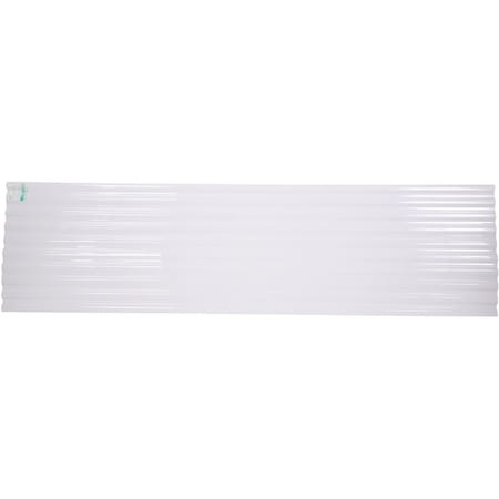 Tuftex PolyCarb 26''x8 ' Translucent Wht Square Wave Polycarb & Vinyl Corrugated Panels 1413A