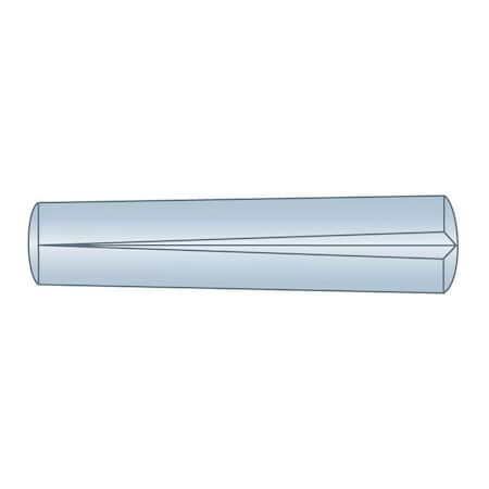 Huyett Type A Grooved Pin, Zinc Plated Alloy Steel, 0.250 in Dia x 0.248 in Small End Dia x 1.500 in Length GPAZ-0250-1500A