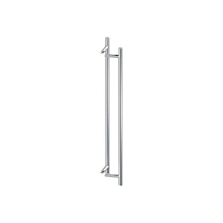 Deltana 48in Back to Back Round Offset Door Pulls Satin Stainless Steel Finish SSPORBB48U32D