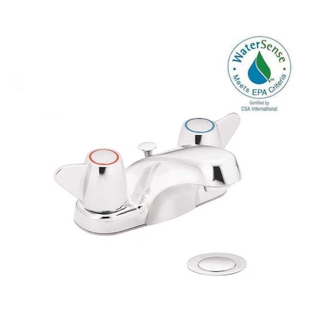 Cleveland Faucet Group Cornerstone 4 in. Centerset 2-Handle Bathroom Faucet with Waste in Chrome CA40211