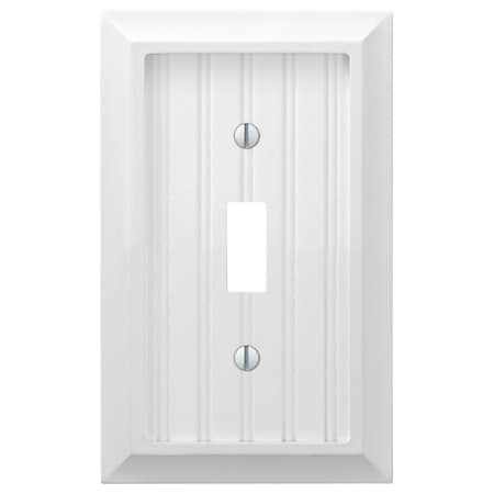 Amerelle Cottage White 1 gang Compressed Composite Toggle Wall Plate 269TW