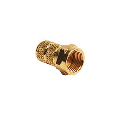 Rv Designer T183 Cable Connector Gold, 2PK R6R-T183