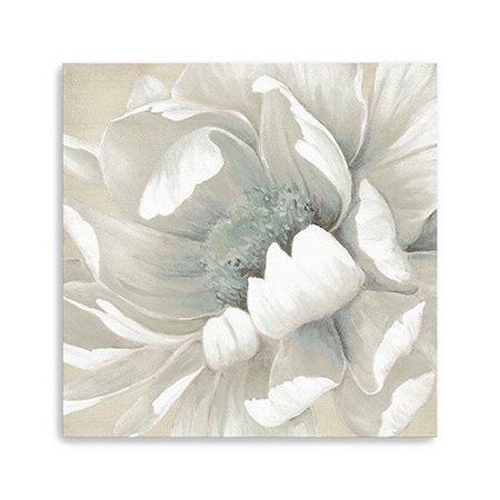Homeroots Soft Winter Flower In Bloom Unframed Print Wall Art 398852