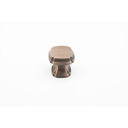 Schaub 1-3/8in Empire Square Cabinet Knob Empire Bronze Finish 882-EBZ