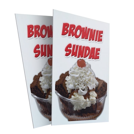 Signmission Brownie Sundae, Plastic Signs Only 24 Inch x 36 Inch, Corrugated Plastic, 2PK CSB-2436-2PACK-Brownie Sundae