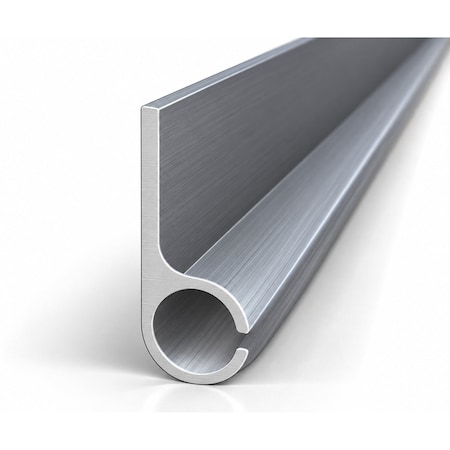 Brunner Aluminum Awning Rail 1-1/4" for 3/8" Material 6 Foot Satin Anodized M172 S6