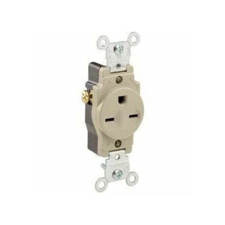 Leviton Commercial Grade Single Receptacle, 15 Amp, 250 Volt 5089-I