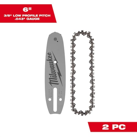 Milwaukee Tool Gauge Saw Chain and Guide Bar Set 49-16-2843