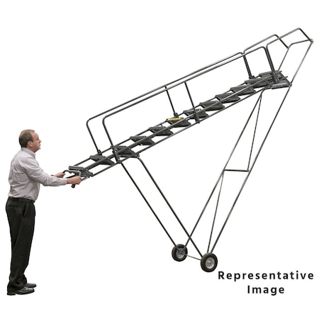 Ballymore Tilt and Roll Ladder, Steel, 120 in.H FAWL-12-G
