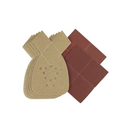 Black & Decker Sandpaper Mega Mouse 6-11/16" L X 4-1/4" W 220 Grit Aluminum Oxide Red, 5PK BDAM220