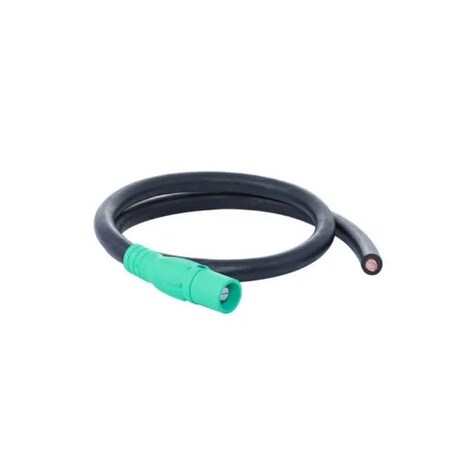 Power Assemblies Type W Pigtail 400A 4/0 AWG Series 16 Male Camlock to Blunt 3 ft, Green 40TW16003MBG