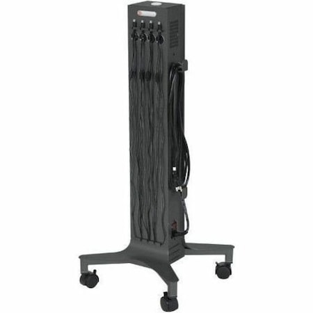 Bretford CUBE TOWER, 8X USBC PREWIRE, BLACK PUMICE CTWR800USBC-BP
