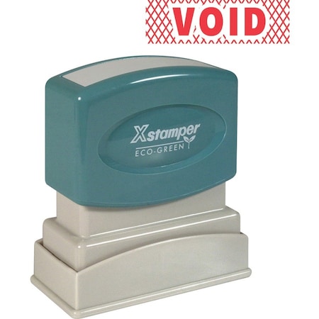 Xstamper PreInked VOID One Color Title Stamp, Red XST1825