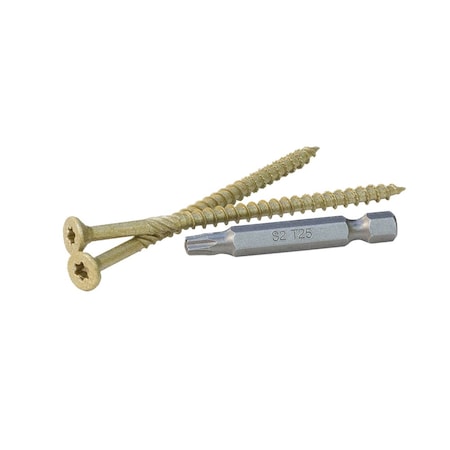 Proferred Wood Screw, #10, 3-1/2 in, Stainless Steel Torx Drive, 180 PK V56103