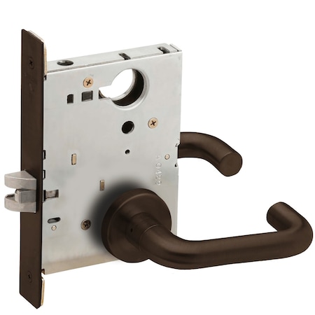 Schlage Grade 1 Passage Latch Mortise Lock, 03 Lever, A Rose, Aged Bronze Finish, Field Reversible L9010 03A 643E