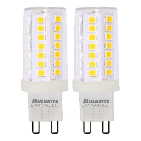 Bulbrite 60-Watt Equivalent T6 Dimmable Bi-Pin (G9) LED Light Bulb Warm White Light, 2PK 861603