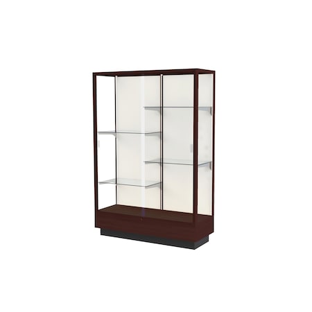 Ghent Heritage Floor Case, Plaque, Hardwood Java, 48"W x 70"H x 18"D 891M-PB-J