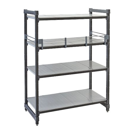 Cambro Shelf Rail Kit, 30" L, 4 1/4" H, Soft Gray CBR18303151